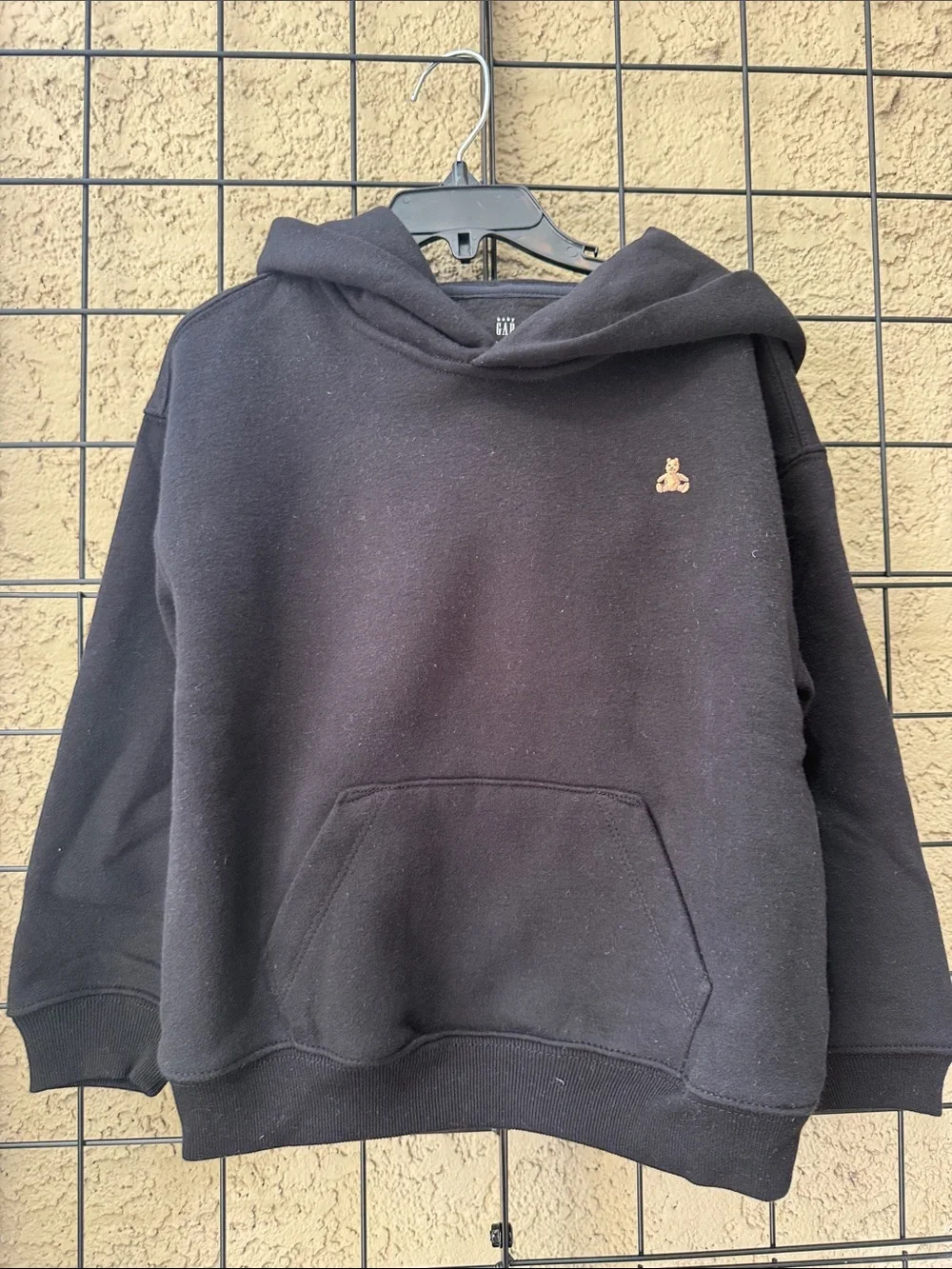 New GAP Black Hooded Pullover Sweatshirt - Classic Casual Cotton Blend